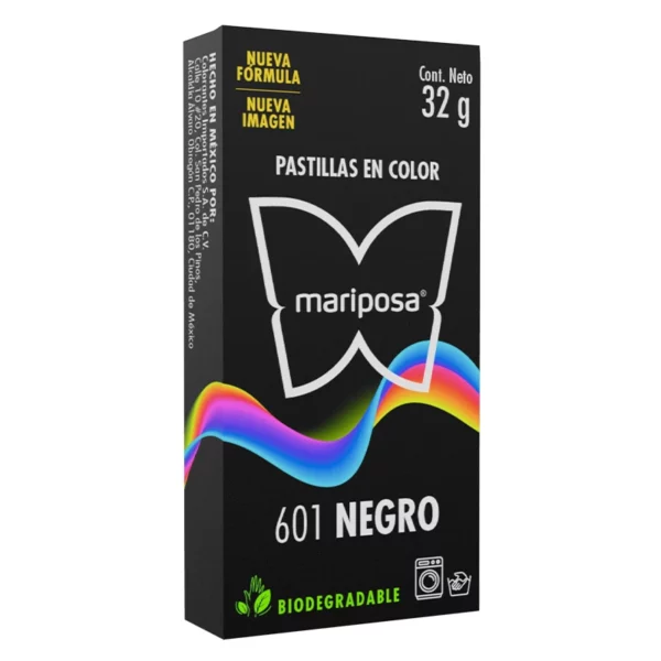 Colorante Para Ropa Pastilla Mariposa Negro 601