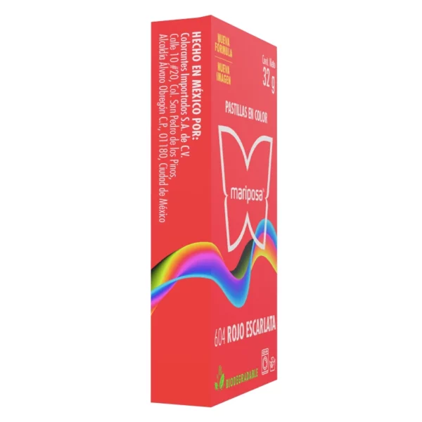 Colorante Para Ropa Pastilla Mariposa Rojo Escarlata 604 - Image 3