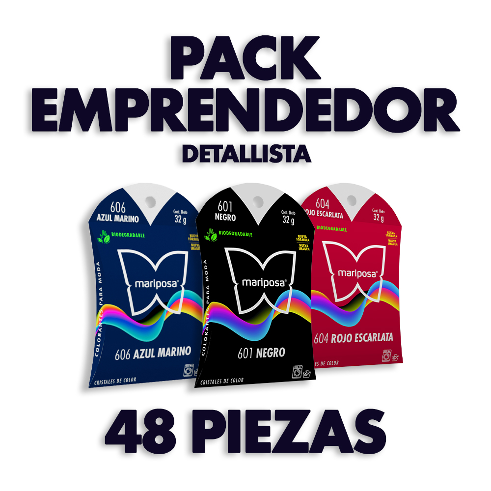 paquete colorante mariposa emprendedor